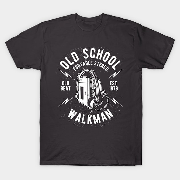 Old School Walkman Vintage Design T-Shirt by Jarecrow 